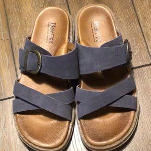Born “Caite” Distressed Leather Sandals